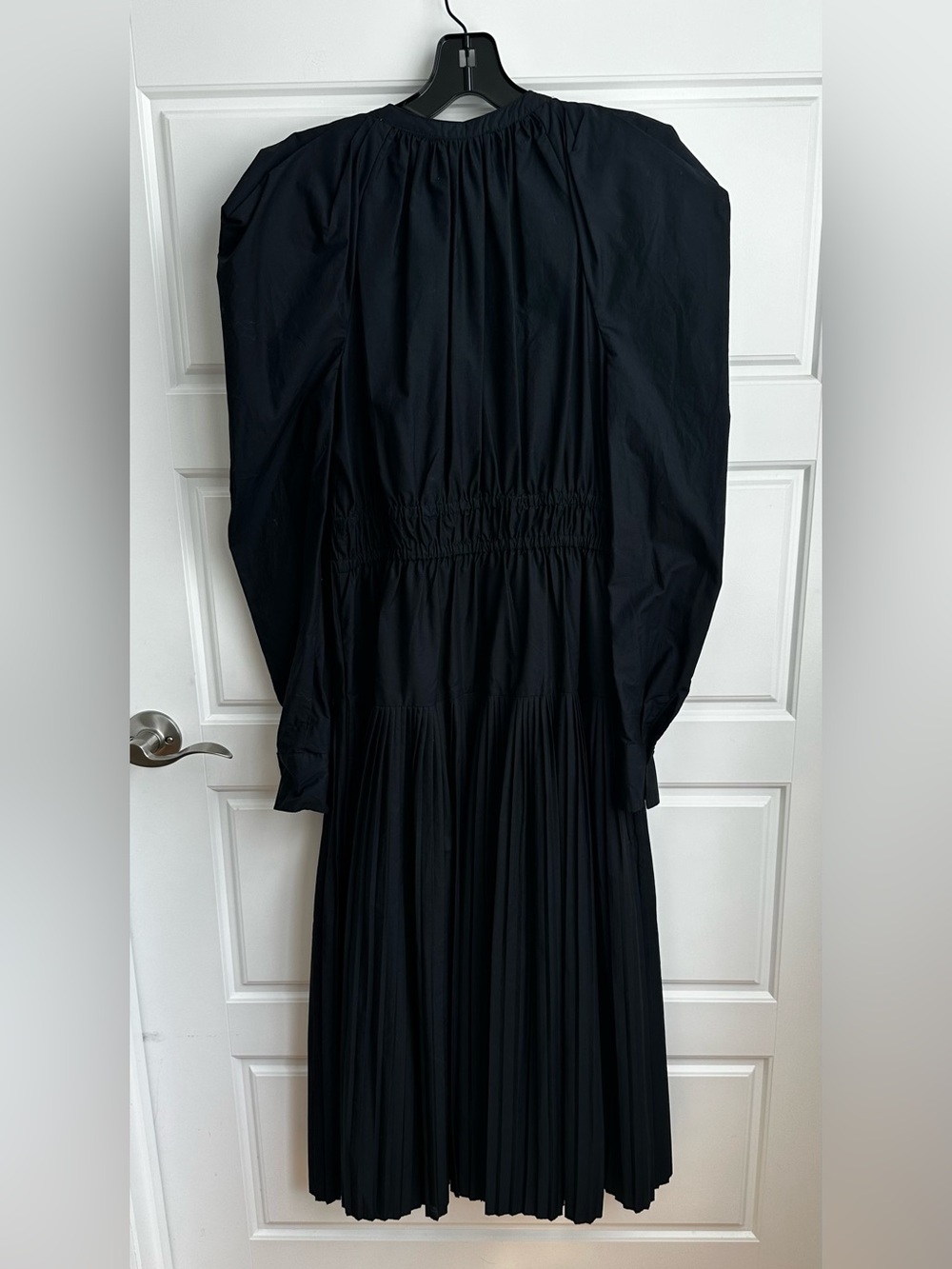 Ulla Johnson Black Pleated Maxi Dress with Long Sleeves Size 0 - Picture 4 of 5
